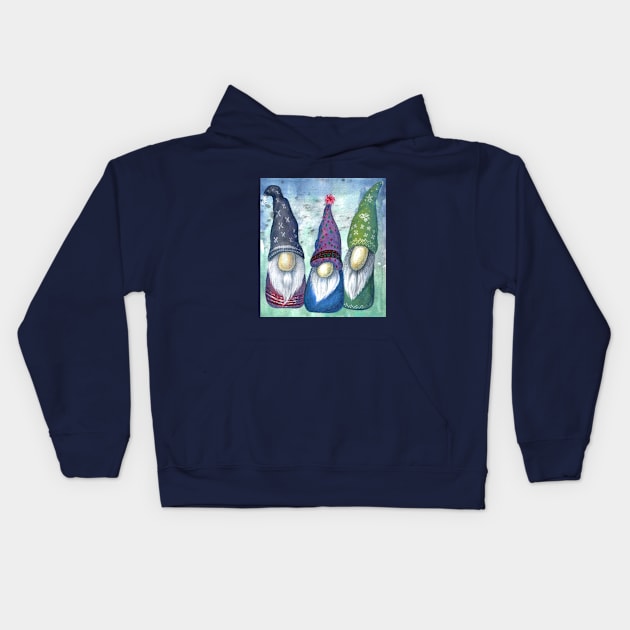 xmas dwarfs Kids Hoodie by KultakalaSPb-Design